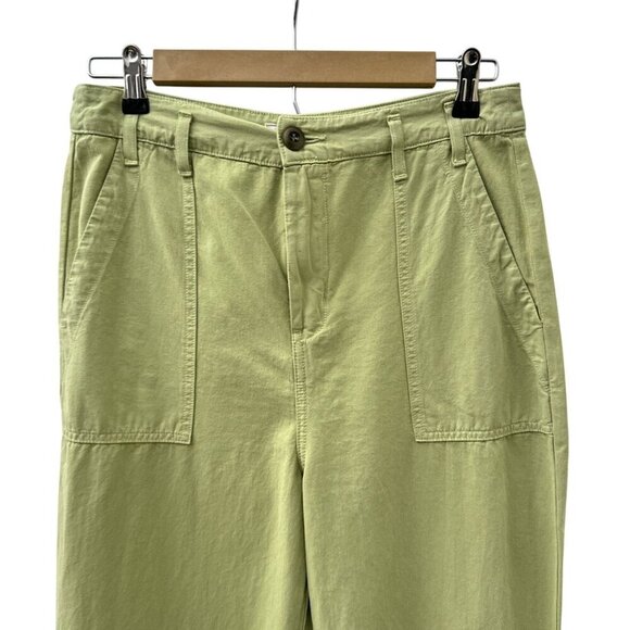 The Great Vintage‎ Straight Relaxed Fit Pants Flat Front Pockets Green Women 28 - Picture 16 of 16